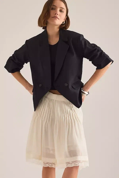 By Anthropologie Short-sleeve Blazer In Black