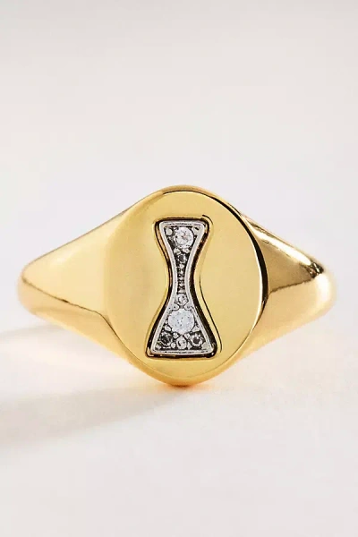 By Anthropologie Signet Monogram Ring In Alphabet
