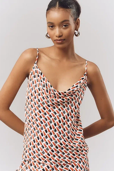 By Anthropologie Silky Cowl-neck Tank Top