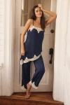 By Anthropologie Silky Lace-trim Pants