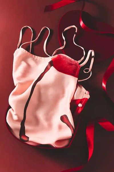 By Anthropologie Silky Mini Shift Dress In Pink