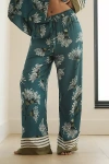 By Anthropologie Silky Pajama Pants In Blue