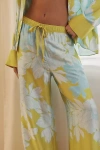 By Anthropologie Silky Pajama Pants In Green