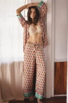 By Anthropologie Silky Pajama Pants In Green
