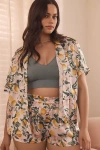 By Anthropologie Silky Patterned Top In Multicolor