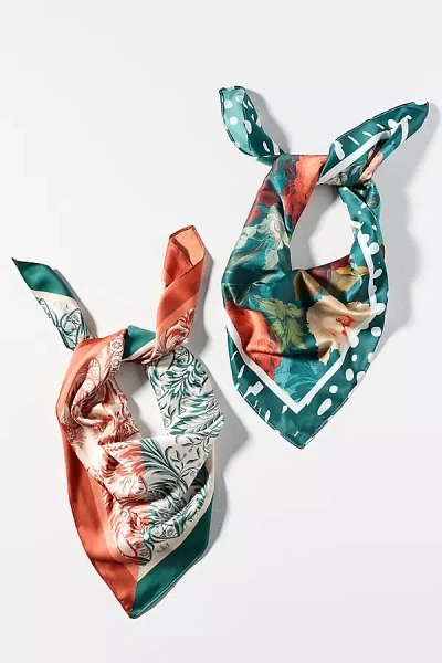 By Anthropologie Silky Printed Hair Scarf In Multi