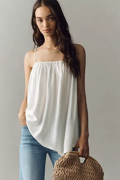 By Anthropologie Silky Tunic Cami In White
