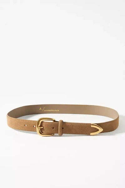 By Anthropologie Simple Western Belt In Beige