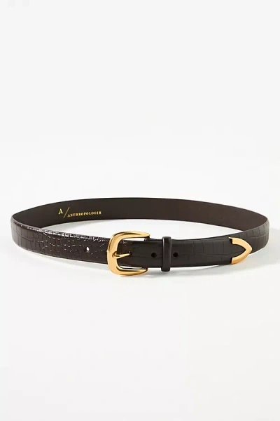 By Anthropologie Simple Western Belt In Brown