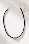 By Anthropologie Single Bead Cord Necklace In Blue