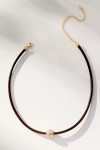 By Anthropologie Single Bead Cord Necklace In Multi