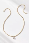 By Anthropologie Single Crystal Pendant Necklace In Gold