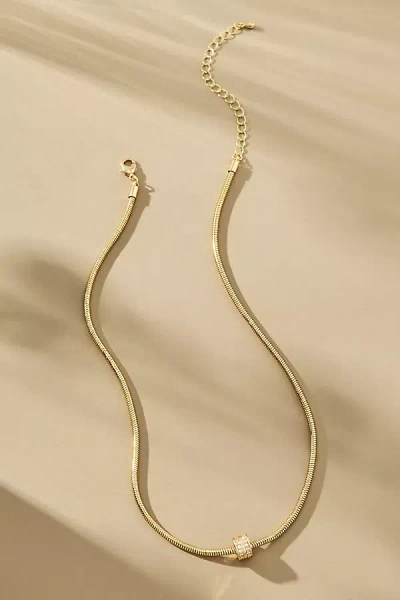 By Anthropologie Single Donut Charm Necklace In Gold