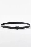 By Anthropologie Skinny Croc Embossed Belt In Black