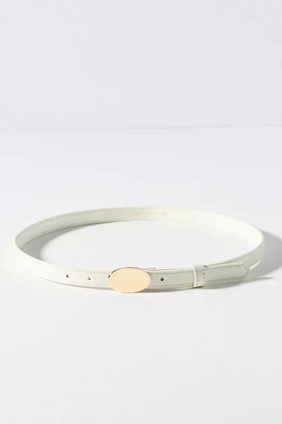 By Anthropologie Skinny Oval Hardware Belt In White