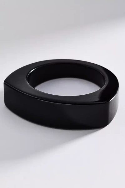 By Anthropologie Sleek Resin Bangle Bracelet In Black