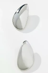 By Anthropologie Sleek Shaped Oval Earrings In Silver