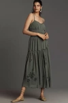 By Anthropologie Sleeveless Asymmetric Midi Dress