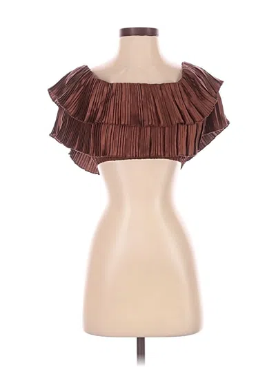 Pre-owned By Anthropologie Sleeveless Blouse In Brown