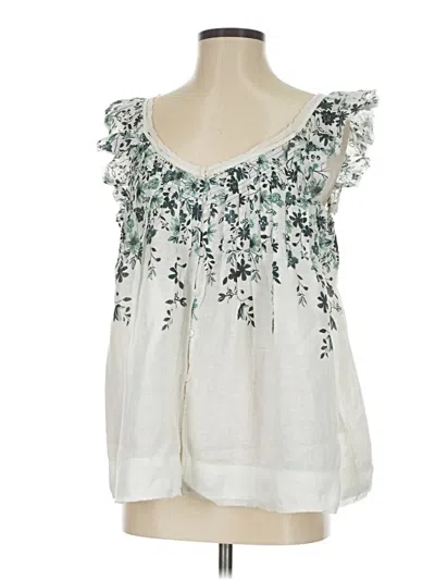 Pre-owned By Anthropologie Sleeveless Blouse In White