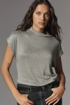 By Anthropologie Sleeveless Funnel-neck Top In Green
