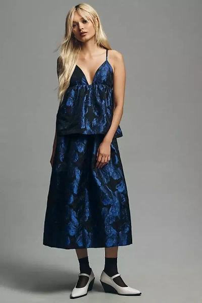 By Anthropologie Sleeveless Open-back Midi Dress In Multicolor