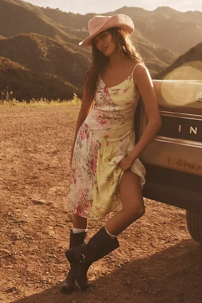 By Anthropologie Sleeveless Patchwork Slip Mini Dress