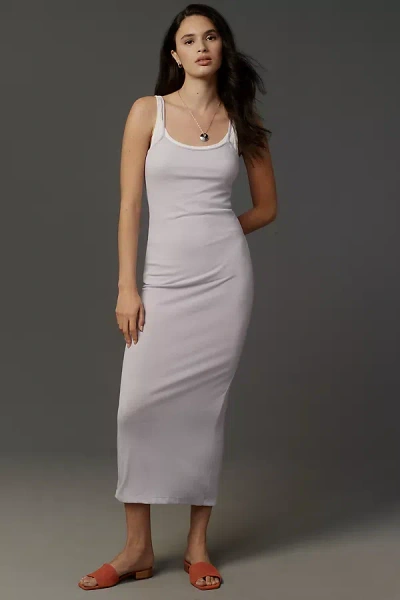 By Anthropologie Sleeveless Pointelle Slip Maxi Dress In Purple