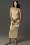 By Anthropologie Sleeveless Pointelle Slip Maxi Dress In Yellow