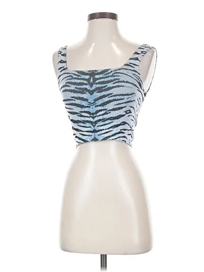 Pre-owned By Anthropologie Sleeveless Top Blue Sweetheart Neckline Tops