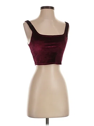By Anthropologie Sleeveless Top Burgundy Strapless Neckline Tops