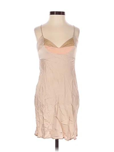 Pre-owned By Anthropologie Sleeveless Top Tan Strapless Neckline Tops