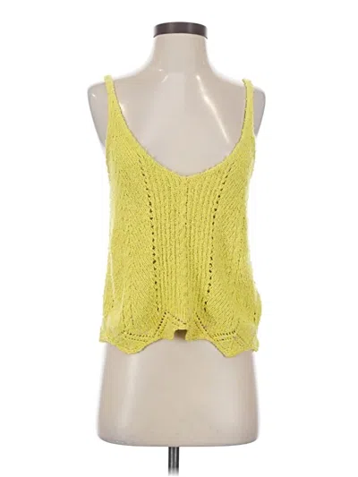 Pre-owned By Anthropologie Sleeveless Top Yellow Halter Neckline Tops