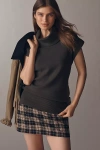 By Anthropologie Sleeveless Turtleneck Tunic Sweater In Green