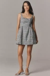 By Anthropologie Sleeveless Tweed Mini Dress