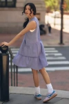 By Anthropologie Sleeveless Utility Mini Dress In Purple