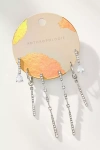By Anthropologie Slim Crystal Drop Earrings, Set Of 3 In Silver