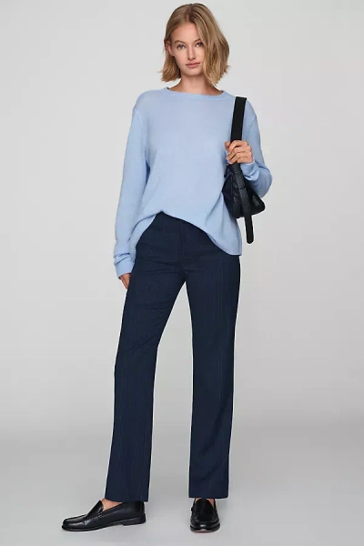 By Anthropologie Slim Low-rise Trousers Pants In Blue