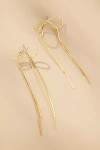 By Anthropologie Slinky Bow Drop Earrings In Gold