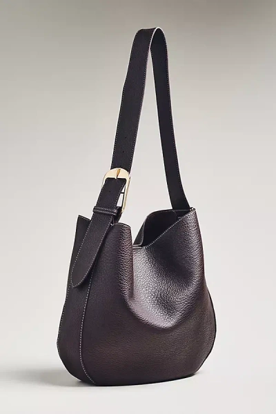 By Anthropologie Slouchy Buckle Tote In Brown