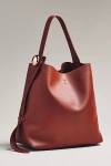 By Anthropologie Slouchy Faux Leather Tote In Brown