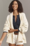 By Anthropologie Slouchy Knit Cardigan Sweater In White