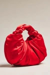 By Anthropologie Slouchy Satin Knotted Bag In Red