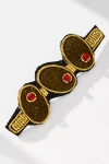 By Anthropologie Small Beaded Icon Brooch In Gold