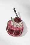 By Anthropologie Small Beaded Icon Brooch In Pink