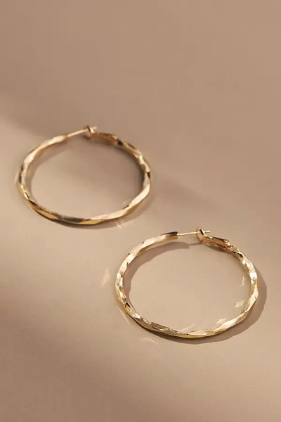 By Anthropologie Small Chase Hoop Earrings In Gold