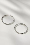 By Anthropologie Small Chase Hoop Earrings In Silver