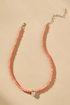 By Anthropologie Small Crystal Pendant Beaded Necklace