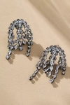 By Anthropologie Small Firework Crystal Drop Earrings In Silver