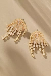 By Anthropologie Small Firework Crystal Drop Earrings In Transparent